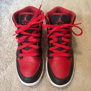 Nike Red and Black Sneakers Classic Design